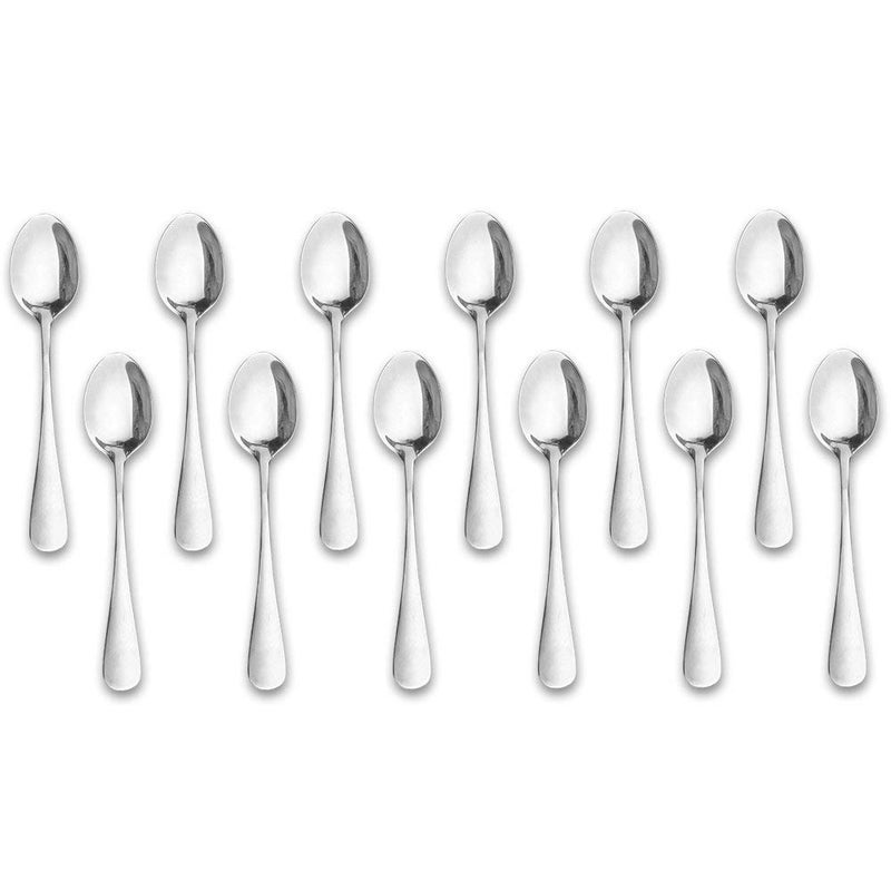 KUMOOM Demitasse Espresso Spoons,12-piece Mini Coffee Tiny Stainless Steel Spoons Bistro Small Spoons for Dessert, Tea, Appetizer(4.7Inch)â€¦ - Image 1
